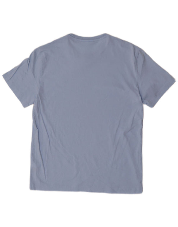Lacoste - Camiseta de corte regular para hombre, talla 4, algodón azul mediano