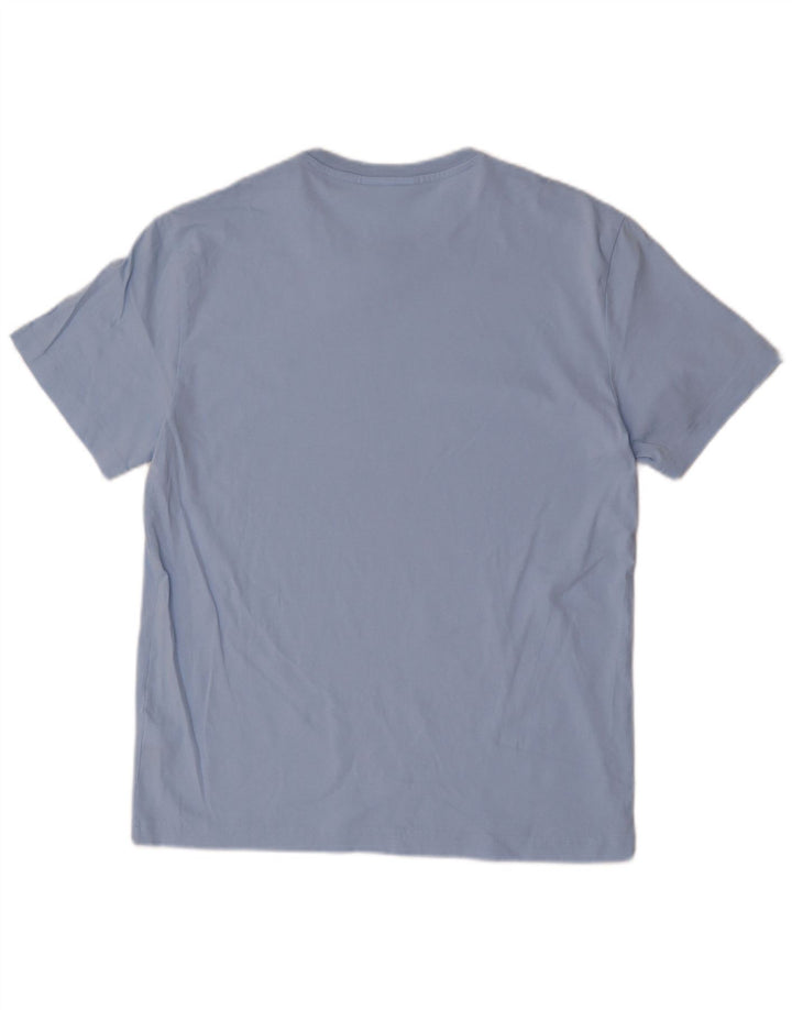 Lacoste - Camiseta de corte regular para hombre, talla 4, algodón azul mediano