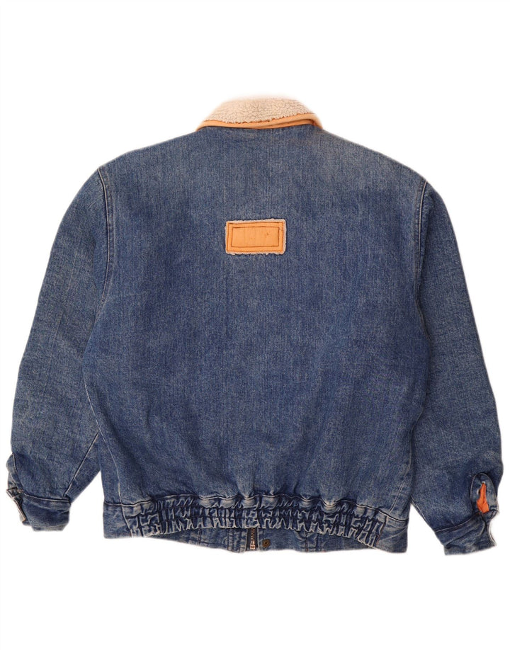 Mash Chaqueta vaquera Sherpa para hombre Reino Unido 40 Grande Algodón azul
