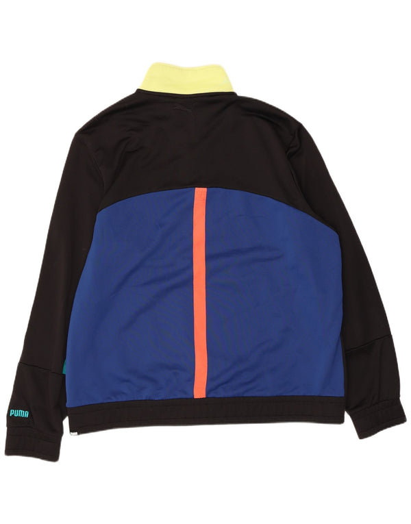 Puma Sudadera Con Cuello Y Cremallera Para Hombre Jersey Grande Negro Colorblock Poliéster