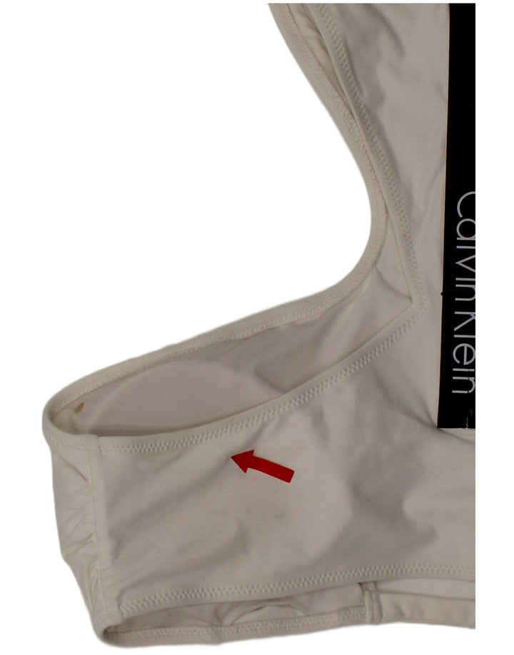 Calvin Klein Traje De Baño Gráfico Para Mujer Poliéster Blanco Grande