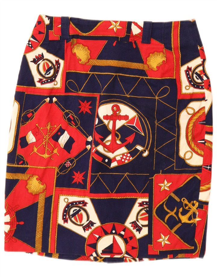 LES COPAINS Falda lápiz para mujer IT 42 Medium W26 Azul marino