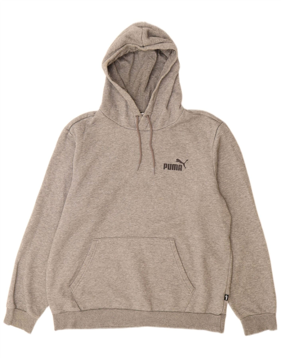 Puma Hombre Sudadera Con Capucha Jersey De Algodón Moteado Gris Medio