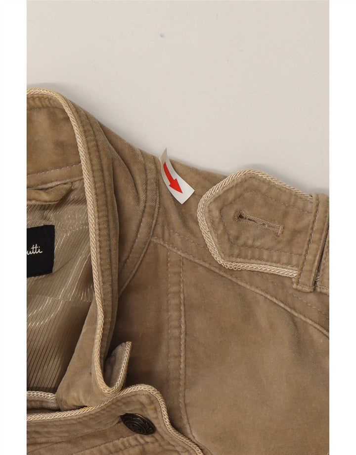 Massimo Dutti Chaqueta Militar De Doble Botonadura Mujer UK 40 XL Beige