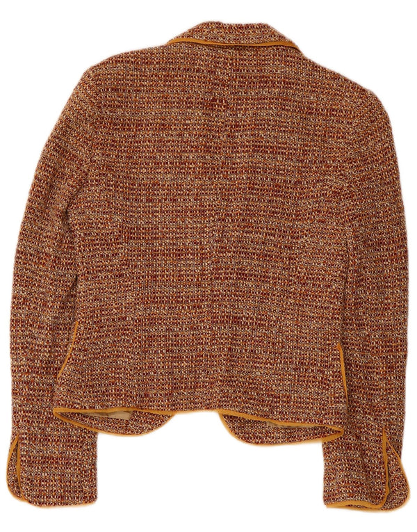 Zara Chaqueta Blazer para Mujer EU 38 Small Marrón Acrílico Moteado