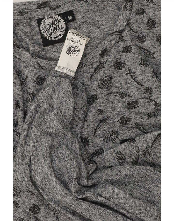 Santa Cruz Hombre Camiseta Gráfica Top Poliéster Gris Medio