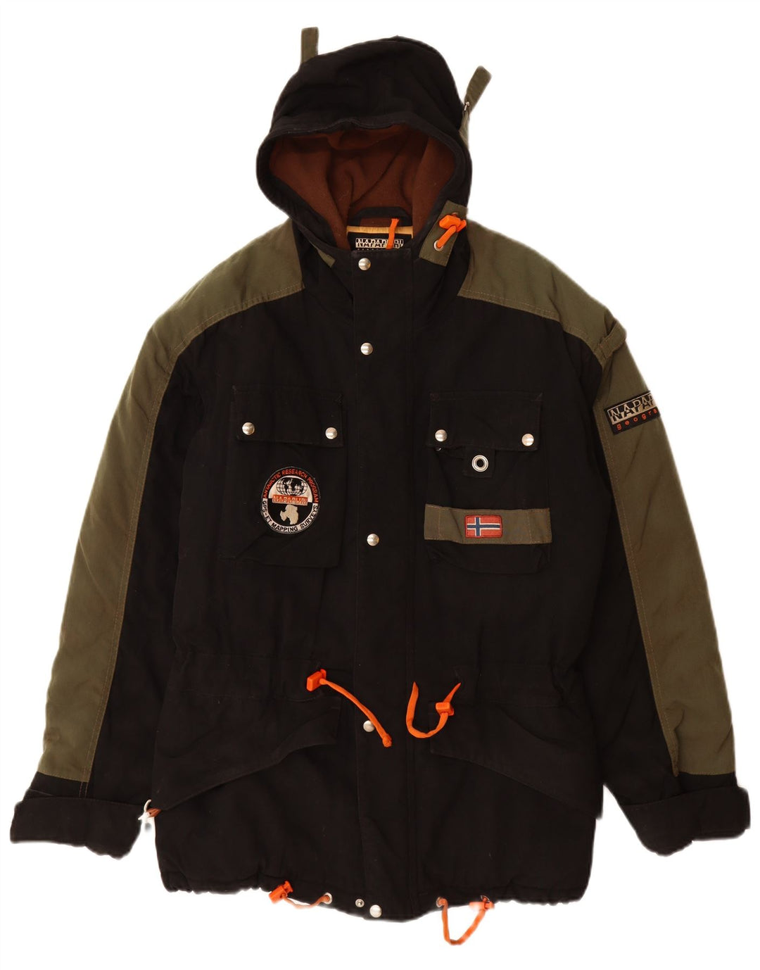 NAPAPIJRI Chaqueta cortavientos con capucha para hombre UK 38 Medium Black Polyamide