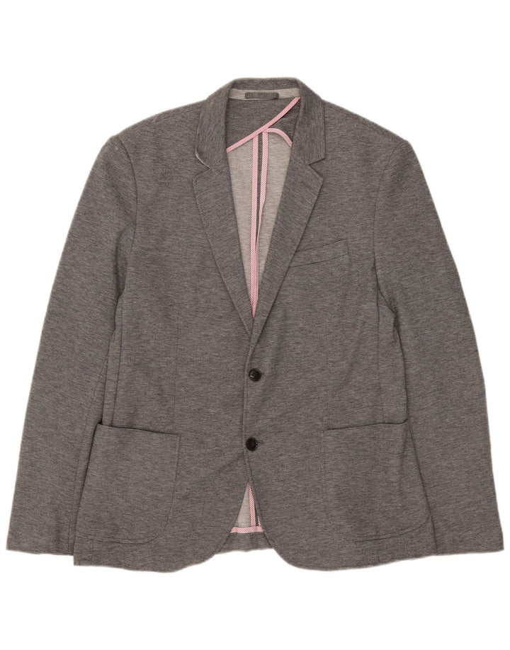 Zara Chaqueta Blazer De 2 Botones Para Hombre EU 54 XL Poliéster Gris