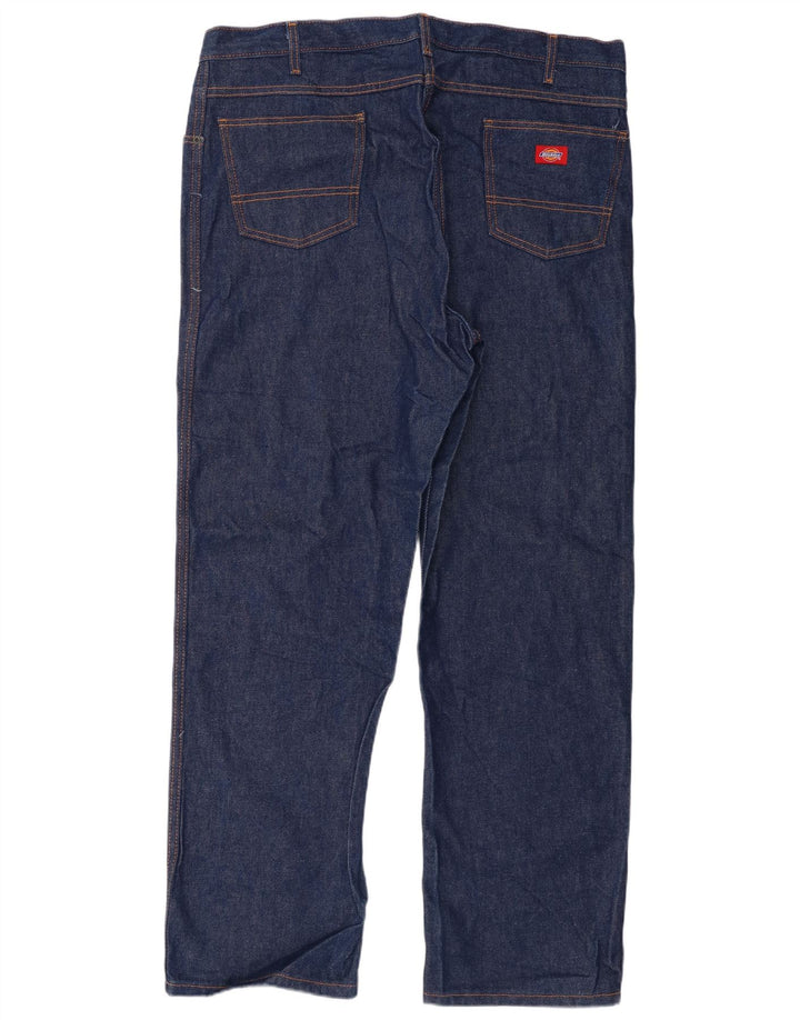 Dickies Vaqueros rectos de corte regular para hombre W42 L32 Algodón azul marino