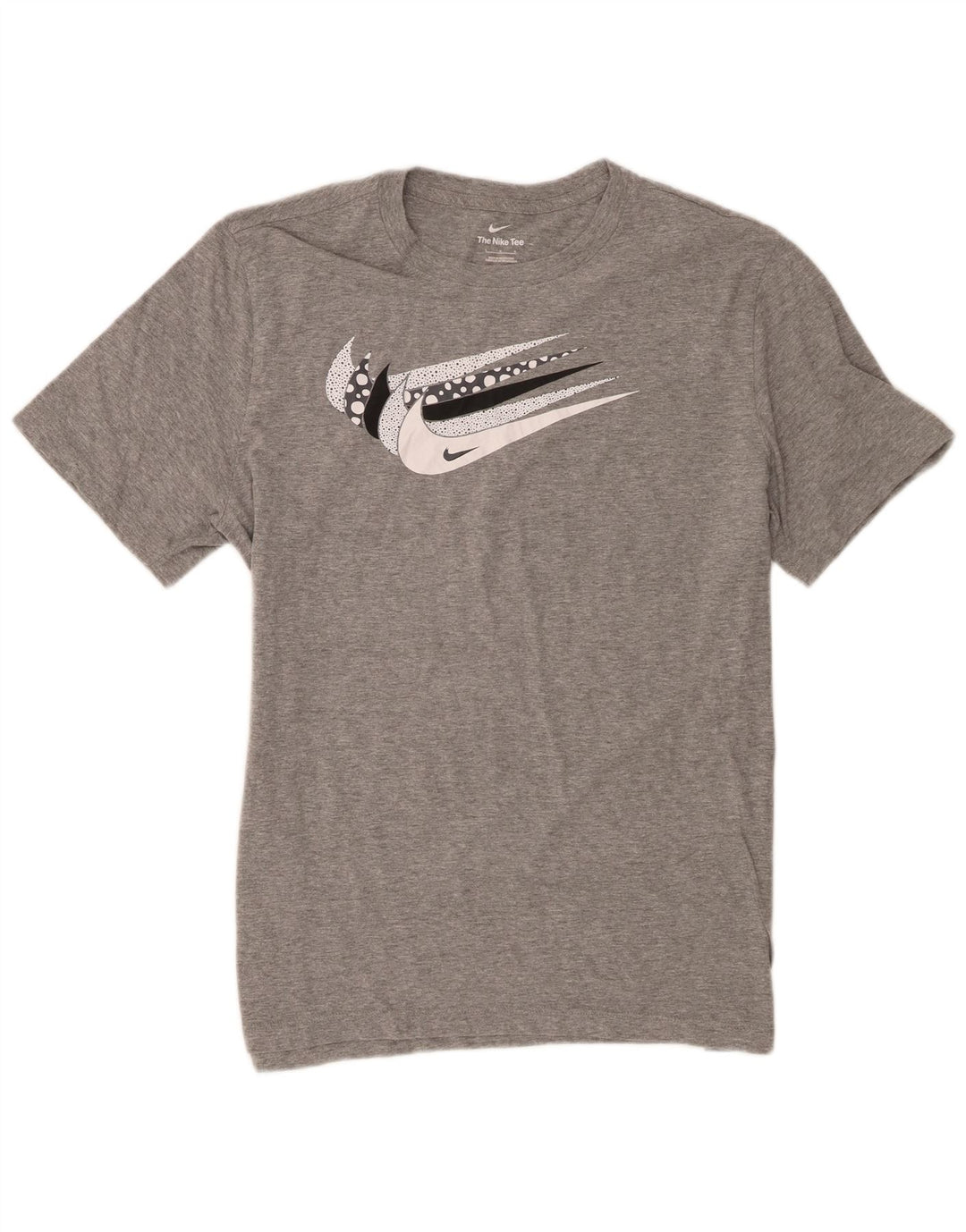 Nike Camiseta gráfica para hombre Top grande de algodón moteado gris