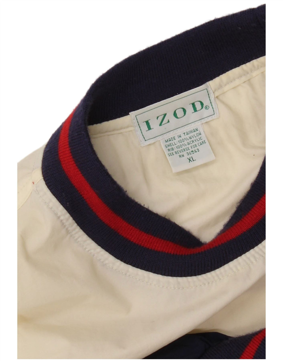 Izod Hombre Jersey Chándal Top XL Azul Marino Colorblock Nylon