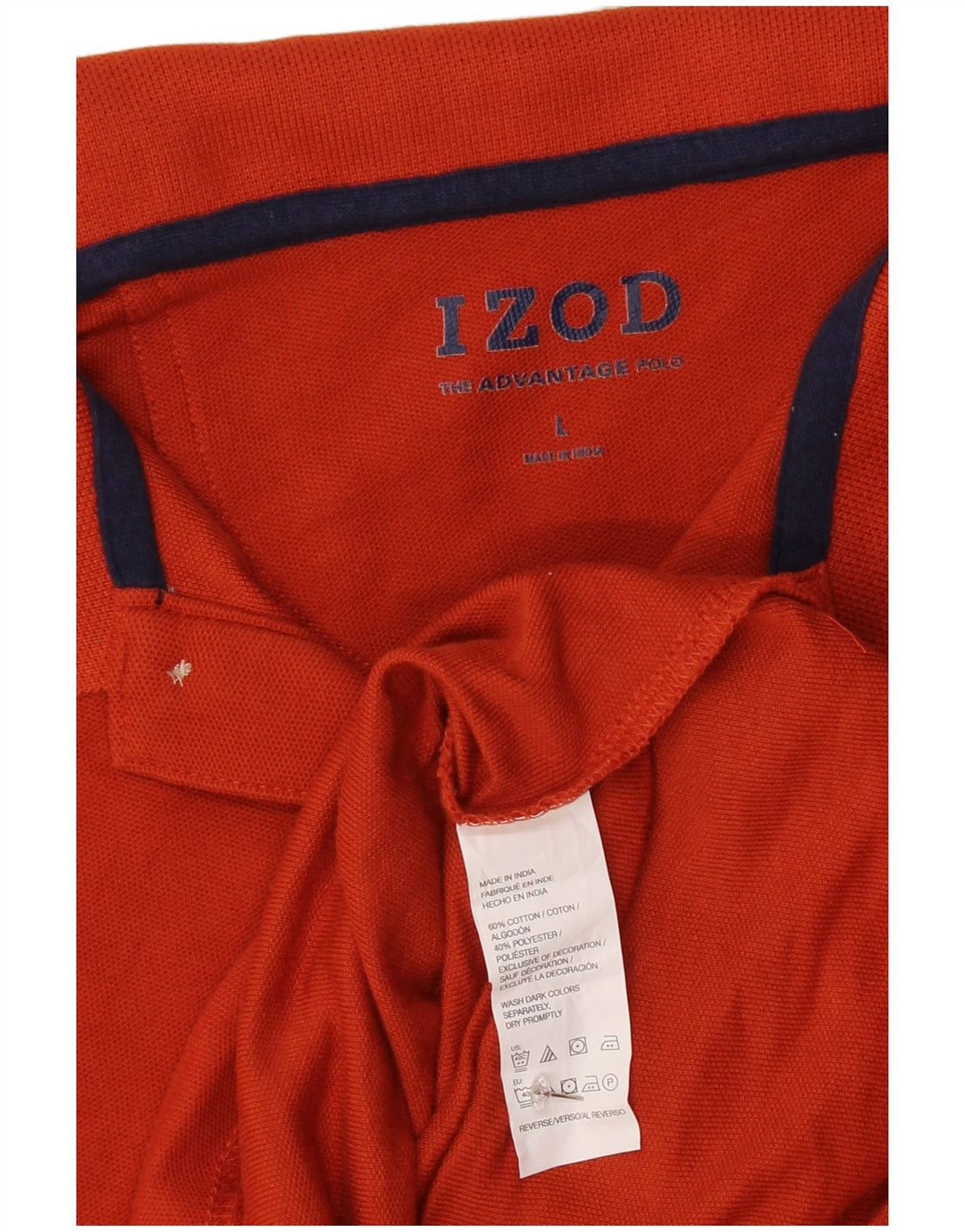 IZOD Polo para hombre grande de algodón naranja