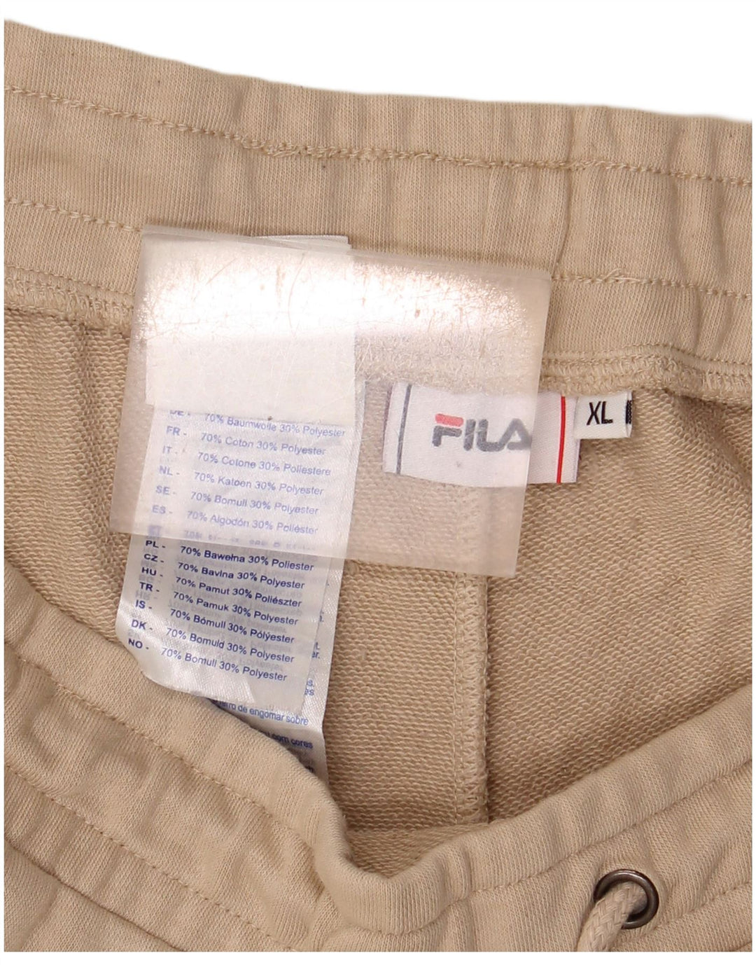 Fila Pantalón Corto Deportivo Hombre XL Algodón Beige