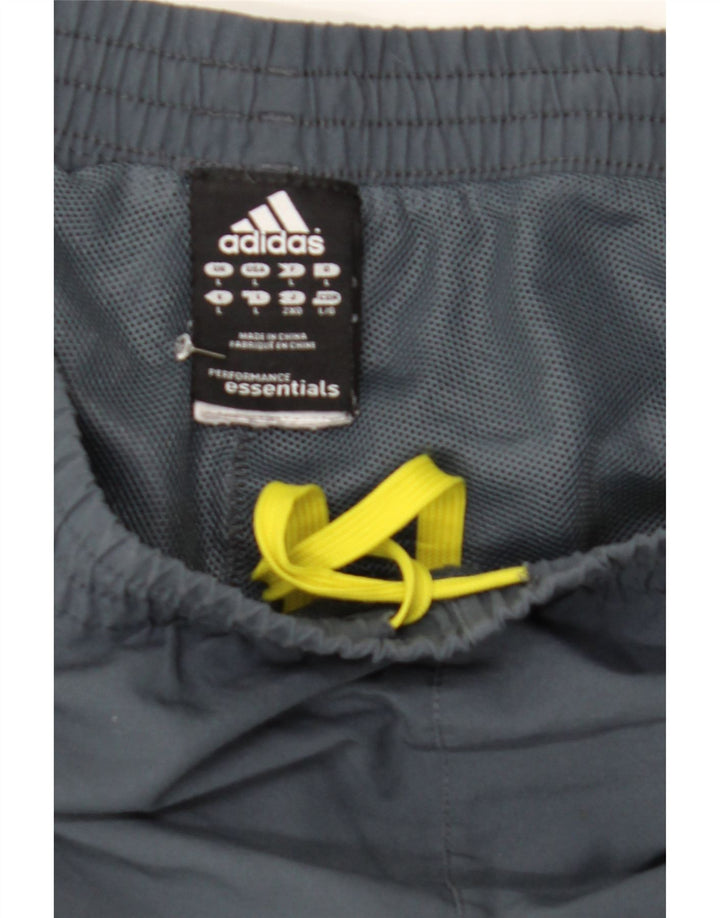 Adidas Mens Climalite Chándal Pantalones Grande Gris Poliéster