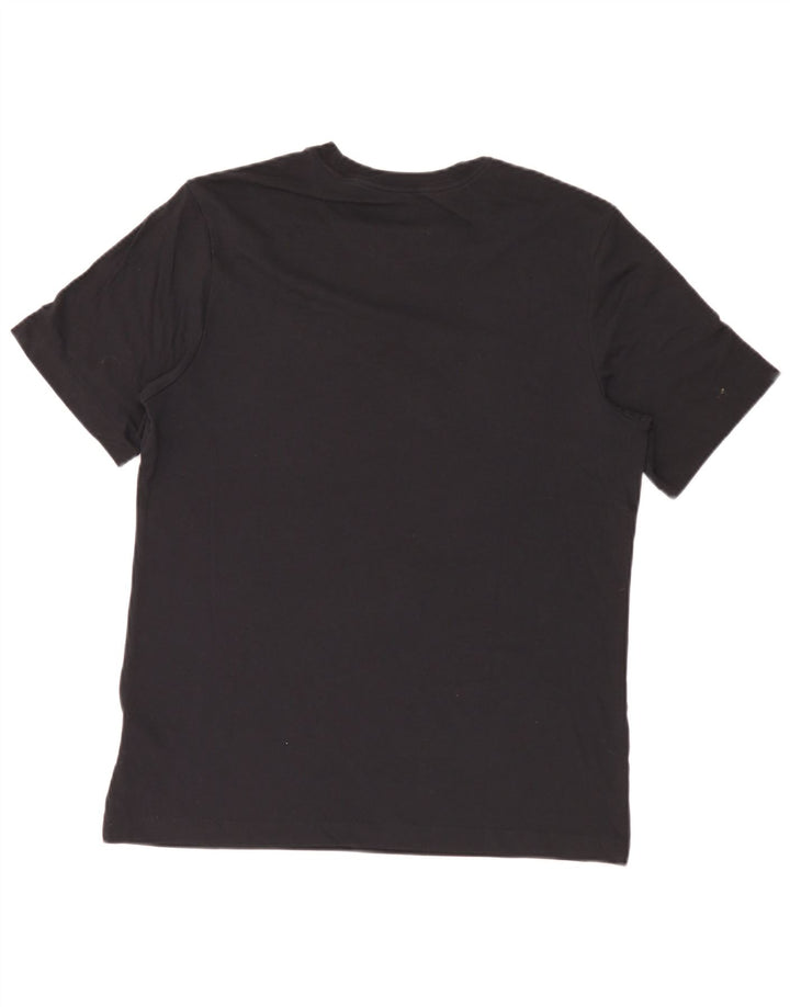 Nike Dri Fit Graphic Camiseta para hombre, talla mediana, algodón negro