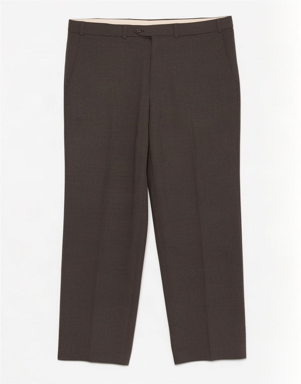 Marks & Spencer Pantalón de traje recto para hombre W36 L29 Poliéster gris