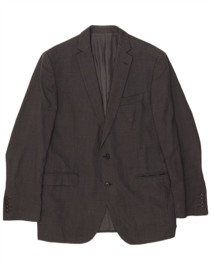 Marks & Spencer Chaqueta tipo blazer con 2 botones para hombre, talla 42, lana gris grande