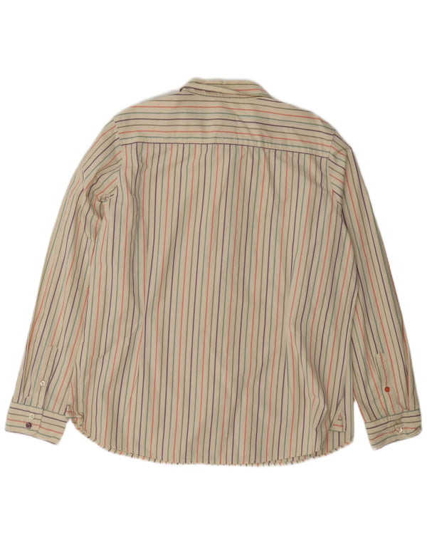 Camisa Joules Mujer UK 40 XL Algodón A Rayas Beige