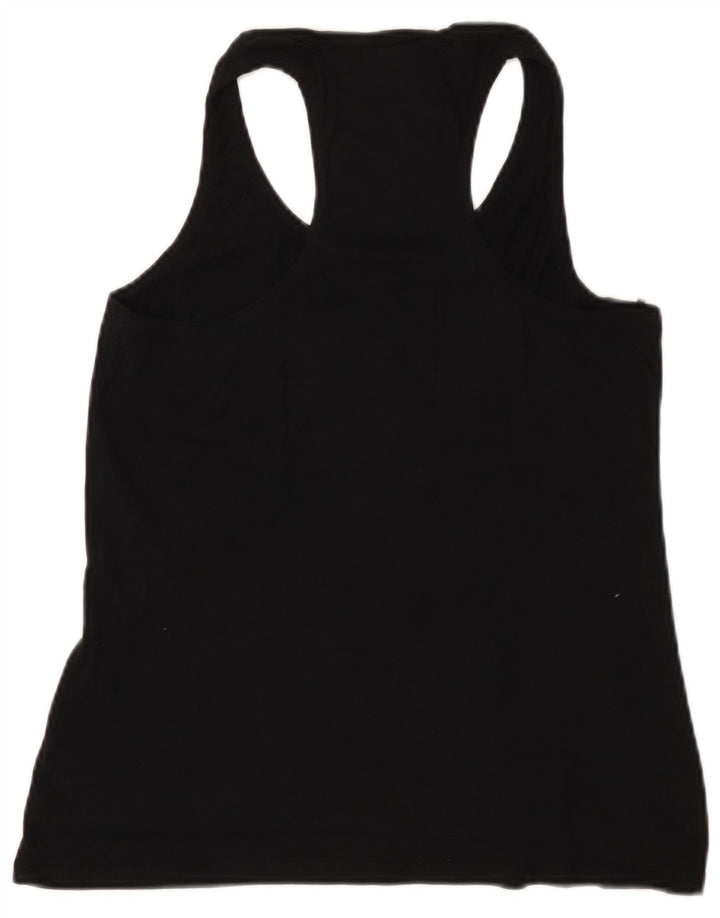 Benetton Top Sin Mangas Mujer UK 42 Mediano Negro