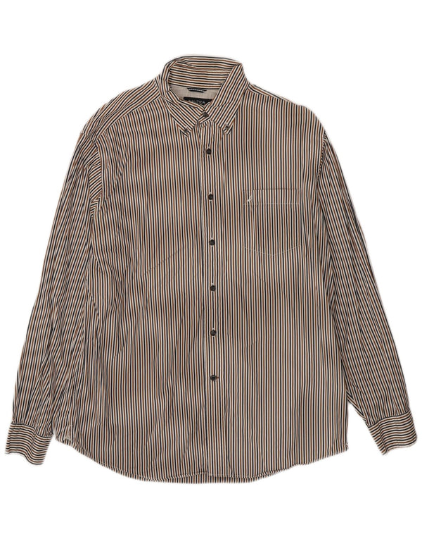 Camisa Nautica Hombre Grande Algodón Rayas Multicolores