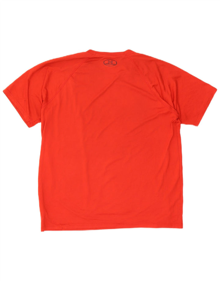 Under Armour Camiseta con gráfico Heat Gear para hombre, talla grande, poliéster rojo