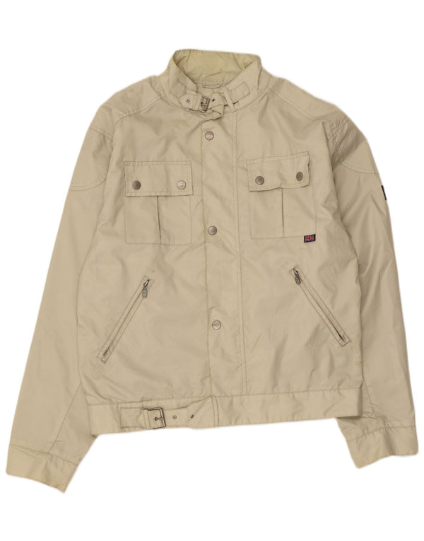 Belstaff Chaqueta utilitaria para hombre UK 42 XL Nylon beige