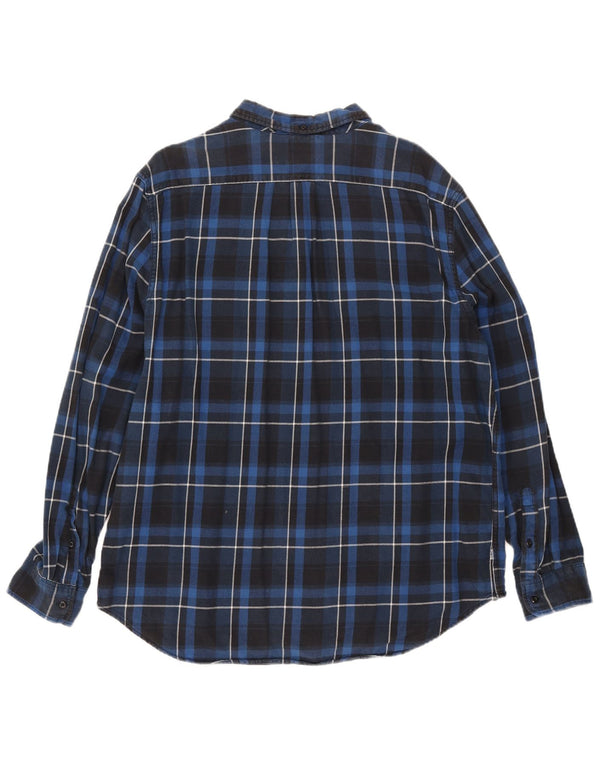 Levi's Camisa de franela ajustada para hombre 2XL Algodón a cuadros azul marino
