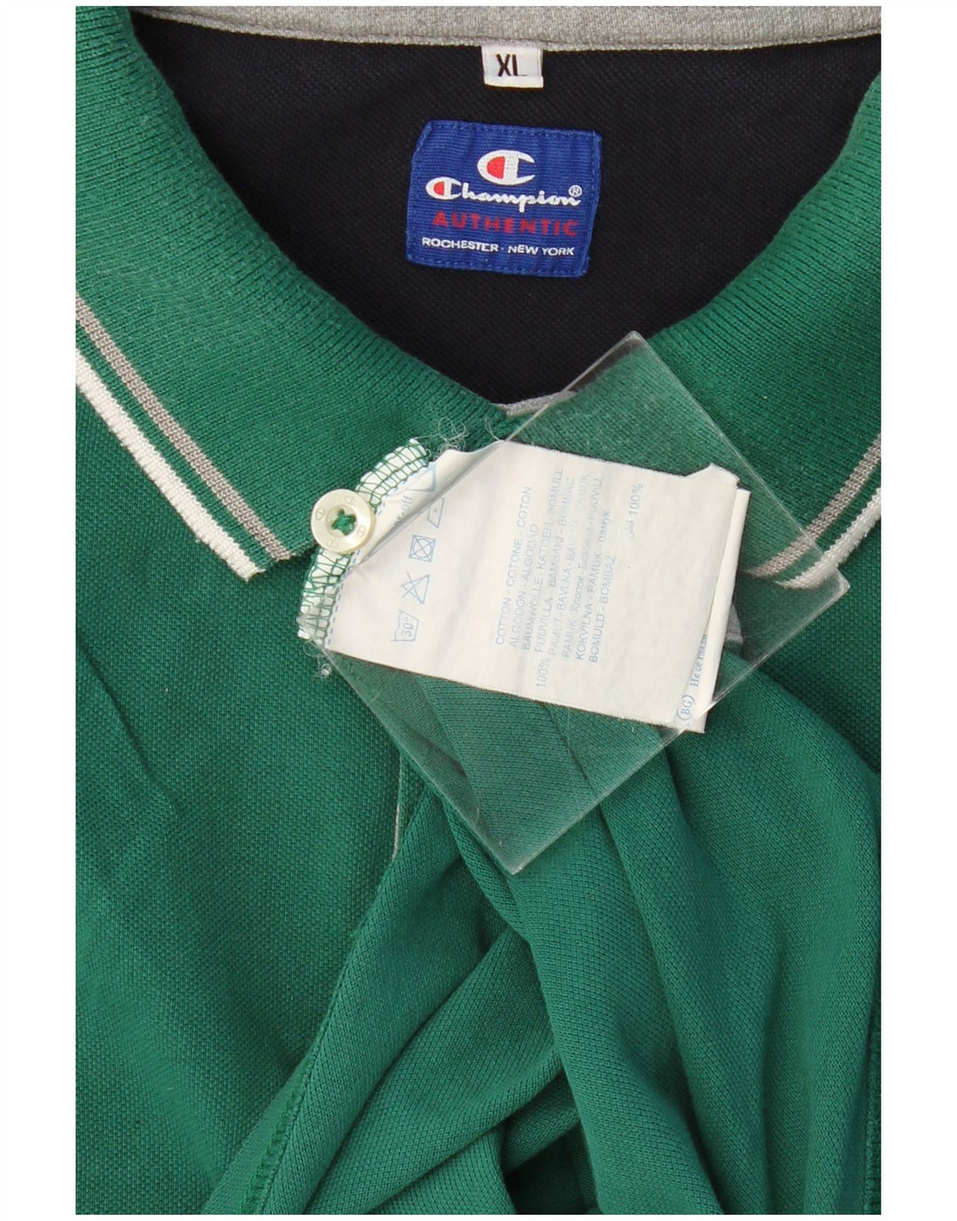 CHAMPION Polo Hombre XL Algodón Verde