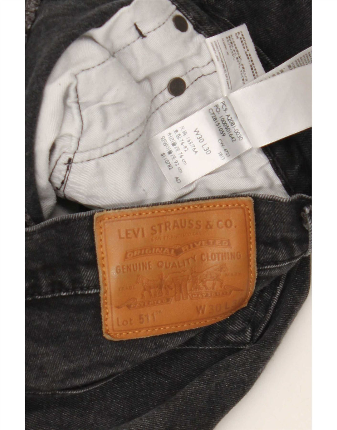 Levi's Vaqueros ajustados para hombre W30 L30 Algodón negro