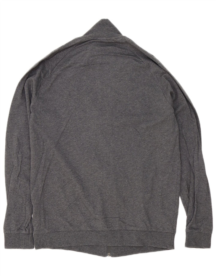 Hugo Boss Hombre Chándal Top Chaqueta Algodón Gris Medio