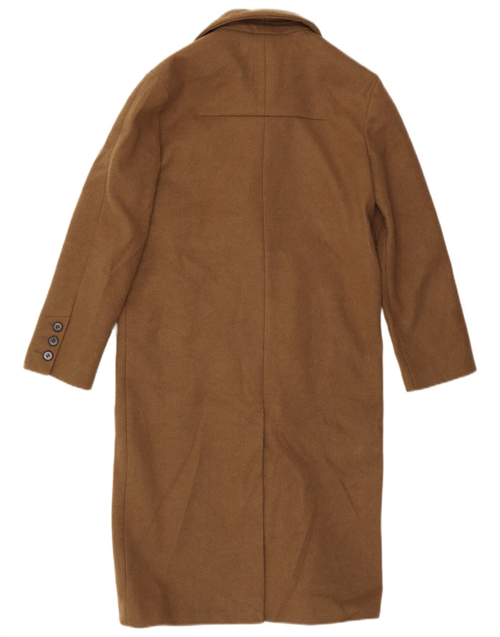Topshop Abrigo de doble botonadura extragrande para mujer Petite UK 4 XS Marrón