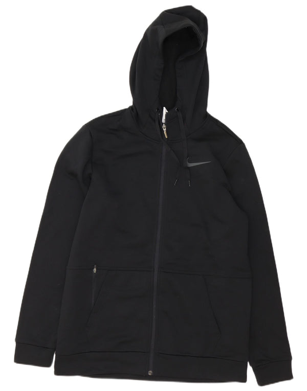Nike Hombre Therma-Fit Zip Sudadera con capucha Suéter Mediano Negro Poliéster