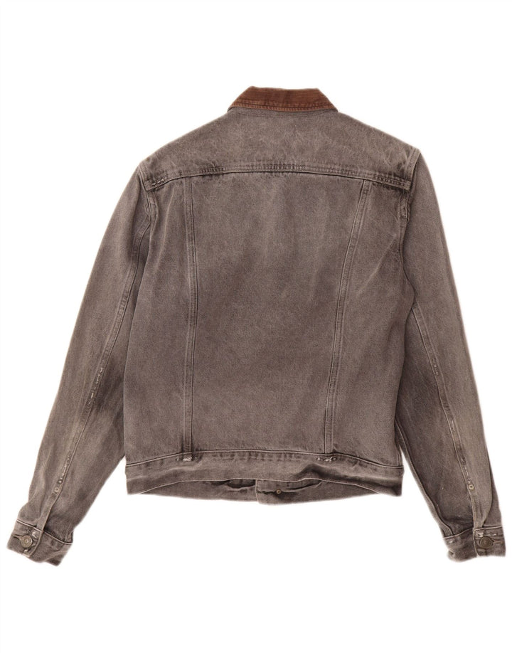 All Saints Chaqueta vaquera para hombre UK 36 Small Gris Algodón