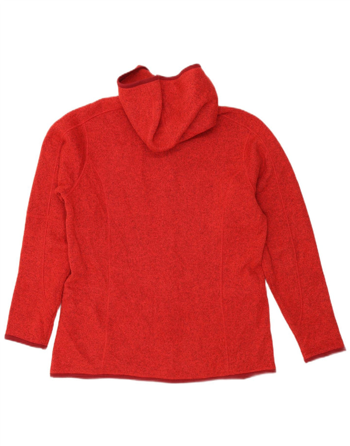PATAGONIA Suéter con capucha y cremallera para mujer UK 40 XL Poliéster rojo