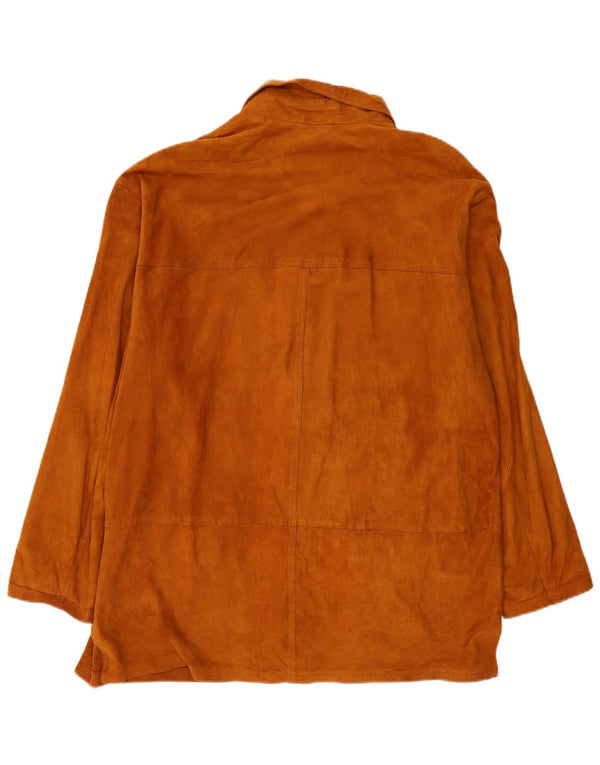 Chaqueta de ante vintage para hombre EU 56 3XL cuero marrón