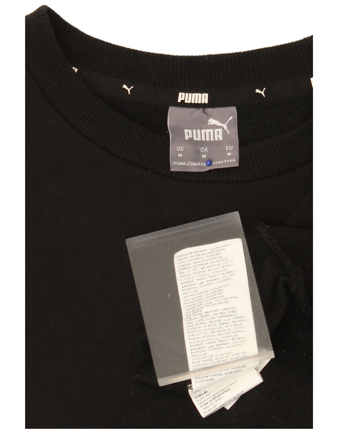 PUMA Sudadera Jumper para Hombre Medium Black Cotton