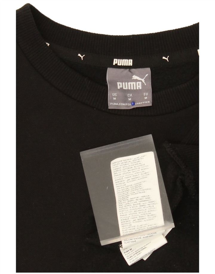 PUMA Sudadera Jumper para Hombre Medium Black Cotton