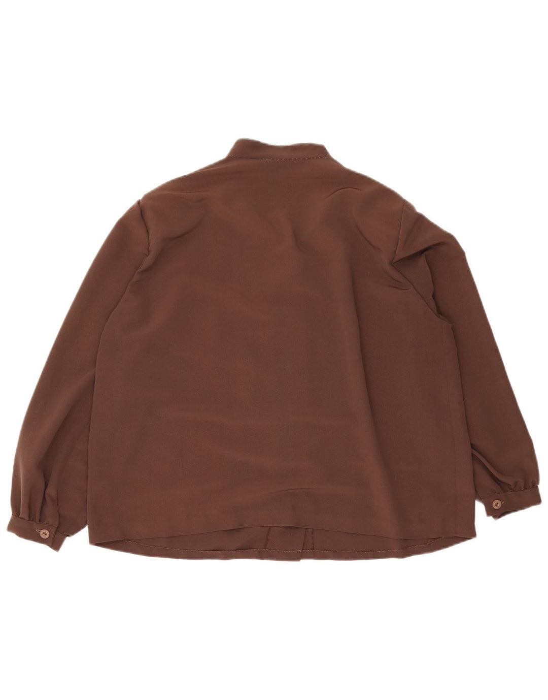 Vintage mujer camisa blusa Reino Unido 16 marrón grande