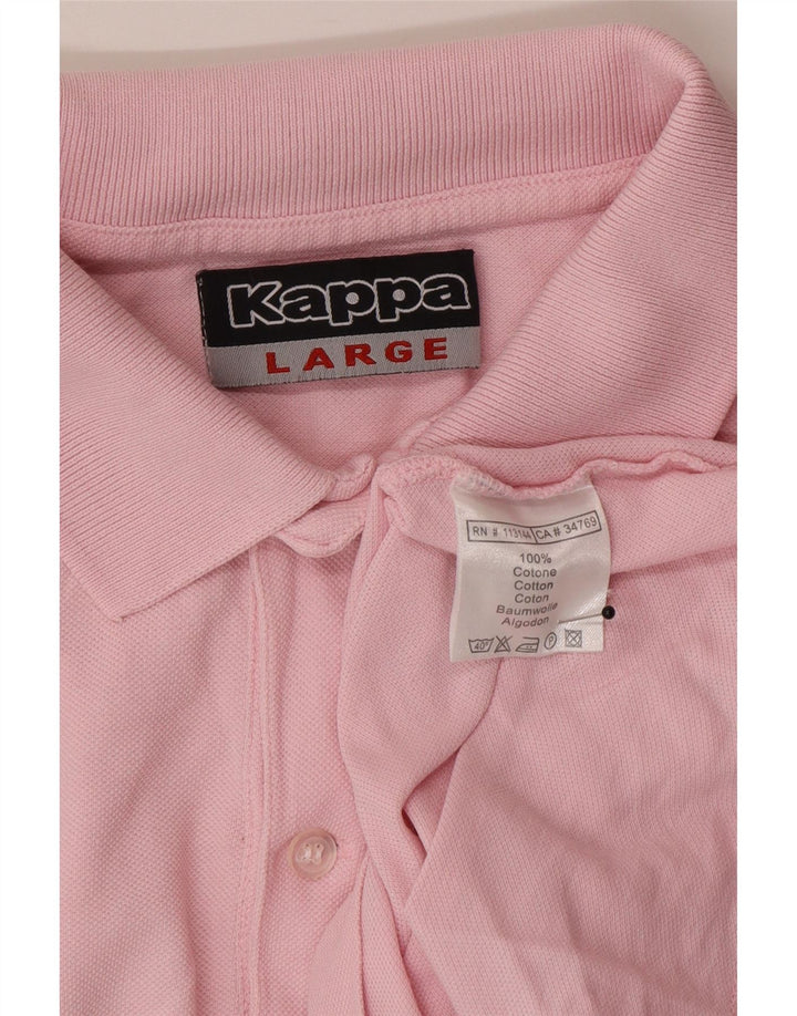 Polo Kappa Hombre Grande Rosa Algodón