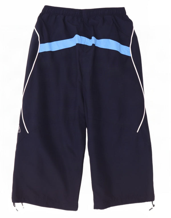 Reebok Mens Capri Chándal Pantalones Pequeños Azul Marino Poliéster