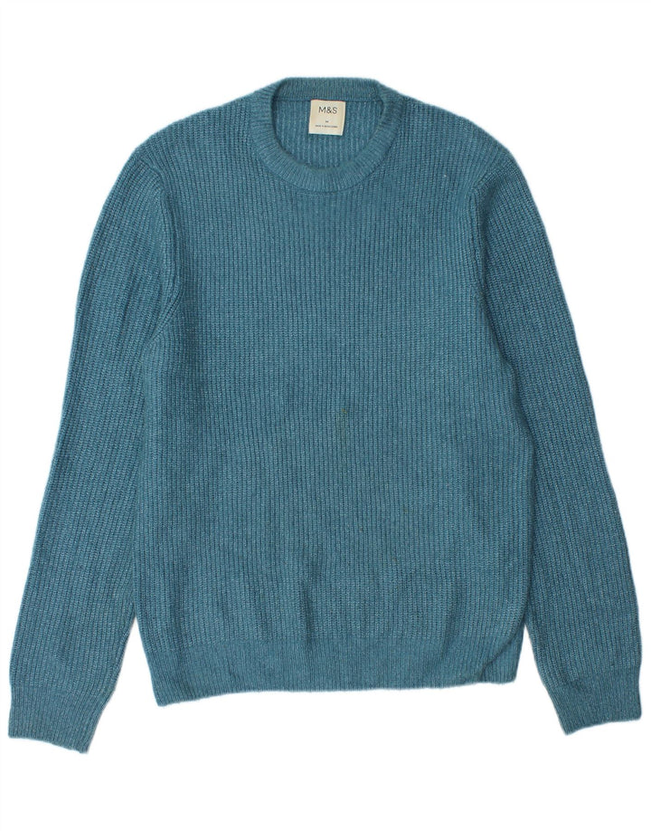 Marks & Spencer Jersey De Cuello Redondo Para Hombre Poliamida Azul Medio