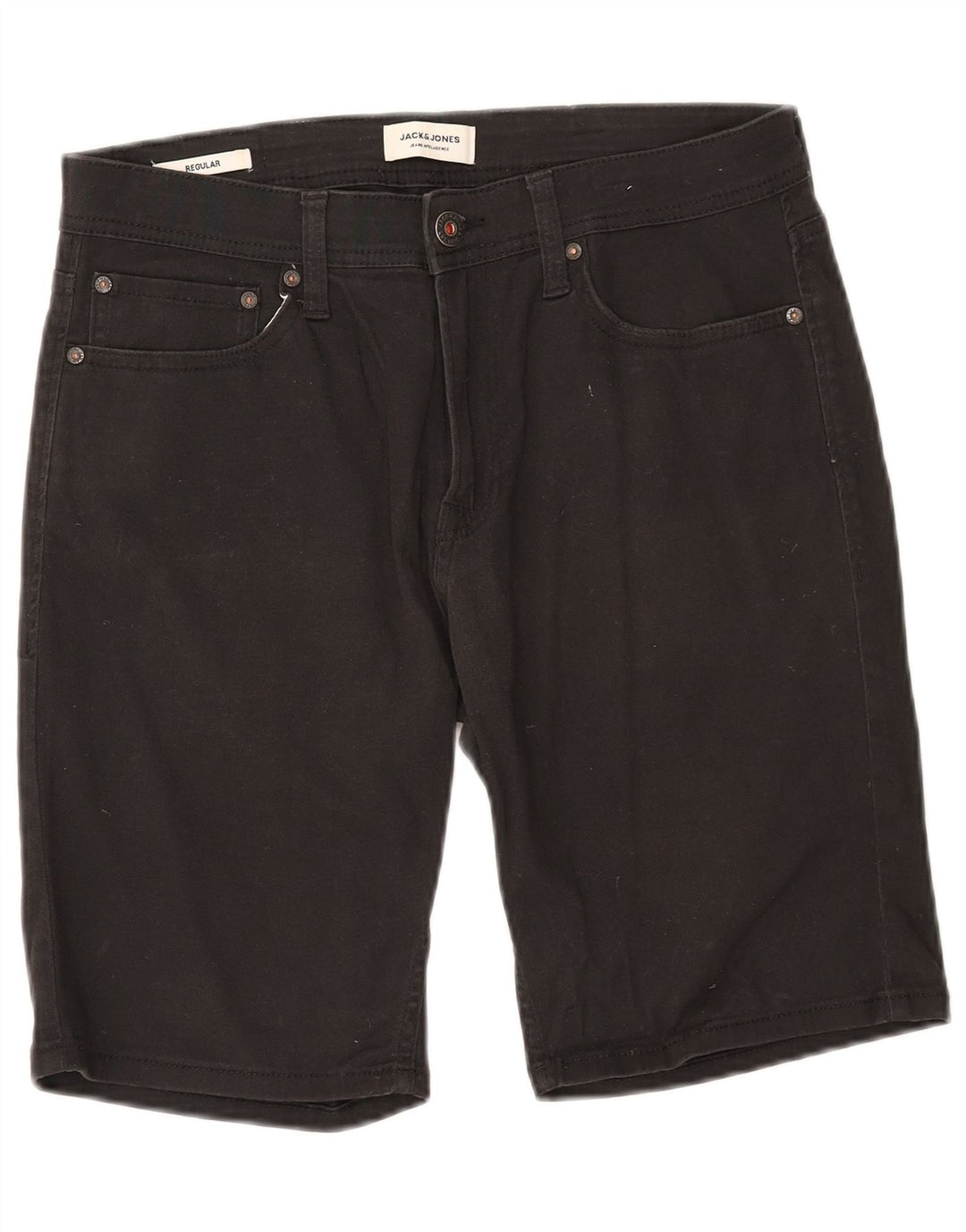 Jack & Jones Mens Regular Casual Shorts Medium W32 Algodón Negro