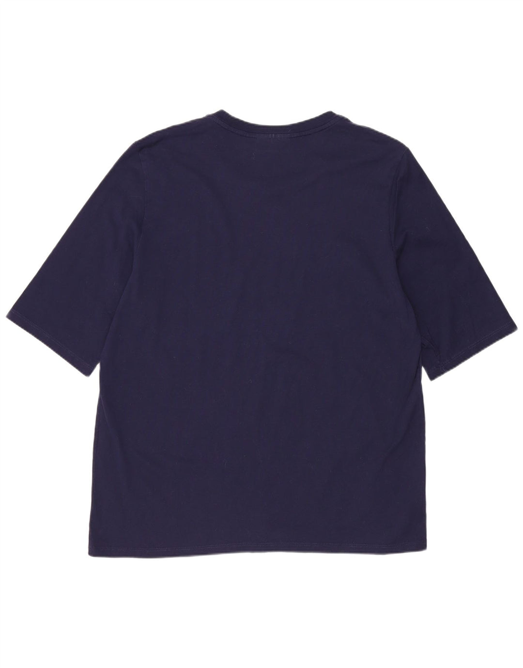 Camiseta Lacoste Mujer Top Talla 44 Grande Azul Marino Algodón