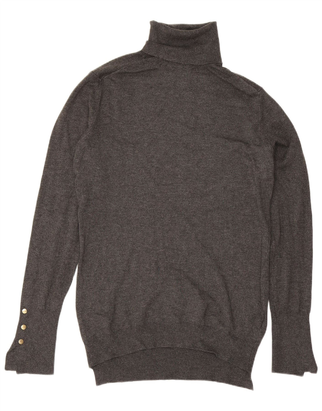 Zara - Jersey con cuello vuelto para mujer, talla 40, color gris grande