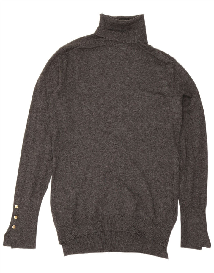 Zara - Jersey con cuello vuelto para mujer, talla 40, color gris grande