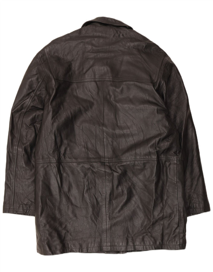 Conbipel Abrigo de cuero para hombre IT 52 Cuero negro grande