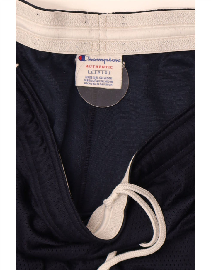Champion - Pantalones cortos deportivos para hombre, talla grande, azul marino