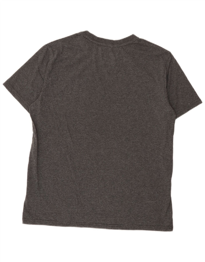 Fila - Camiseta gráfica para hombre, talla grande, poliéster gris