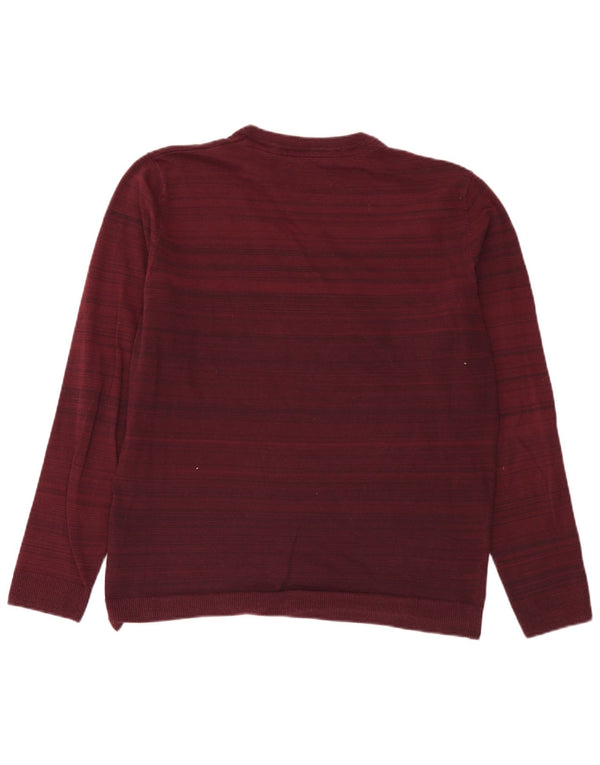 Jack & Jones Hombre Jersey De Cuello Redondo Jersey XL Borgoña Rayas Pintadas De Algodón