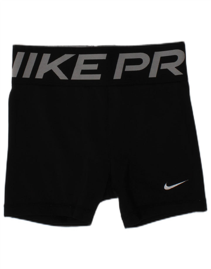 NIKE Boys Dri Fit Graphic Sport Shorts 8-9 Years Small  Black Polyester